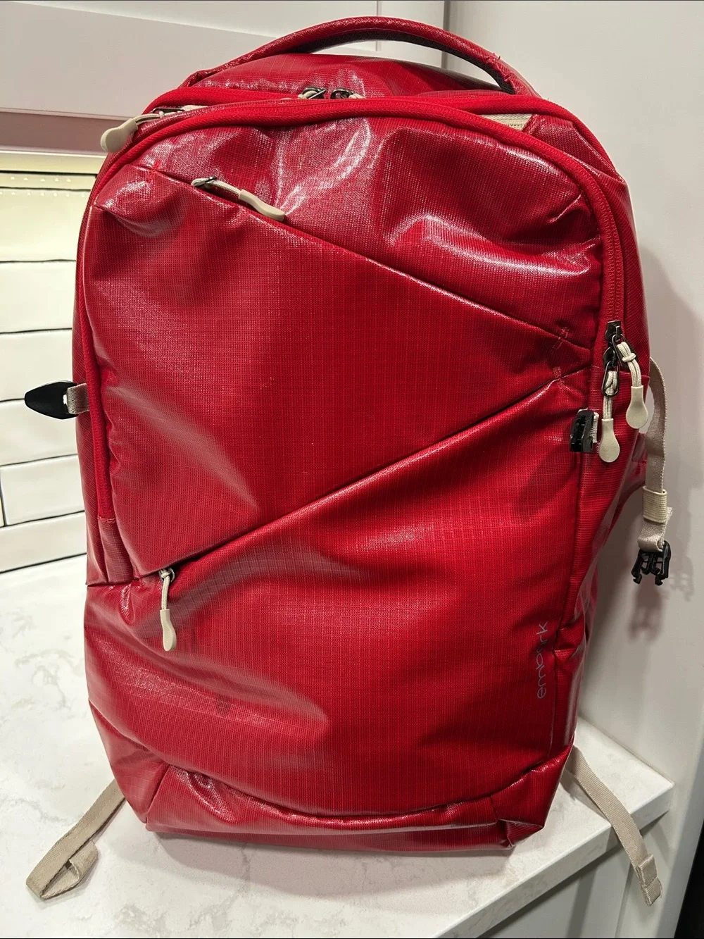 RARE 35L Adventure 20'' Travel Backpack Ripstop Red NWOT‎